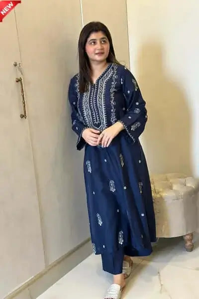2 Piece Unstitched Heavy Embroidered Lawn Suit