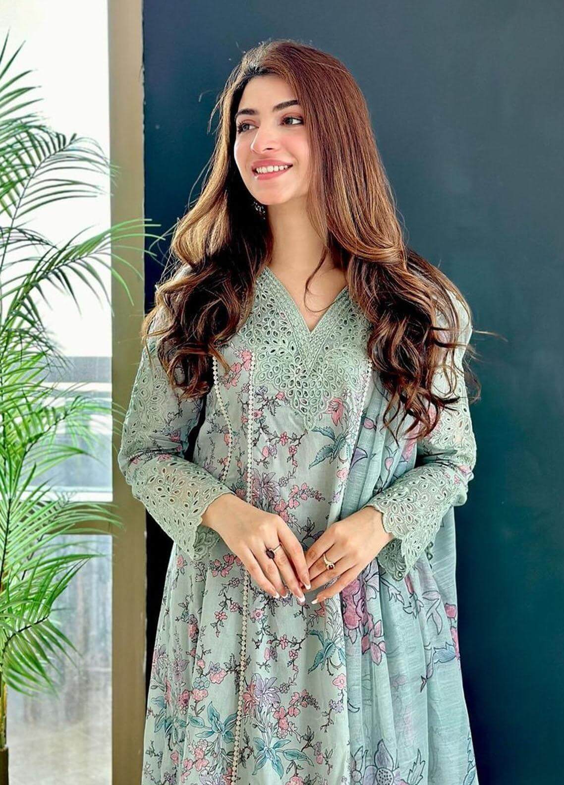 3 Piece Unstitched Digital Printed Embroidered Lawn Suit with Fine Printed Silk Dupatta