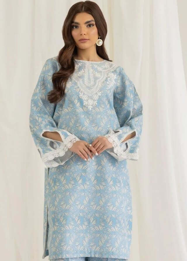 3 Piece Unstitched Digital Printed Embroidered Lawn Suit with Fine Printed Silk Dupatta