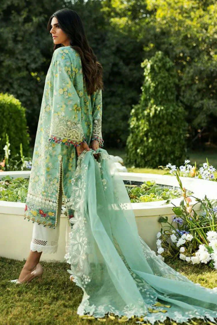 3 Piece Unstitched Digital Printed Lawn Suit with Fine Printed Lawn Dupatta