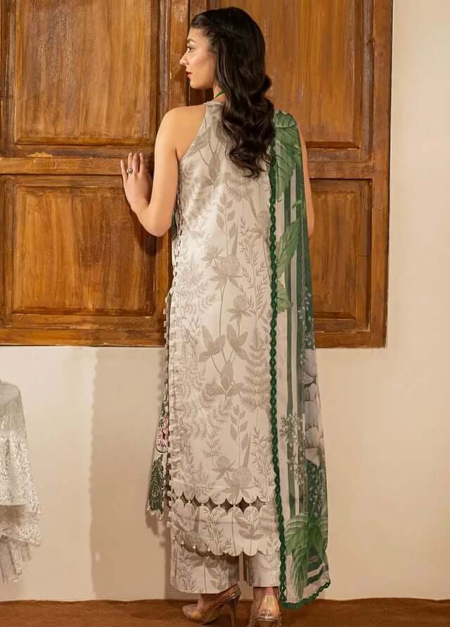3 Piece Unstitched Digital Printed Lawn Suit with Printed Lawn Dupatta