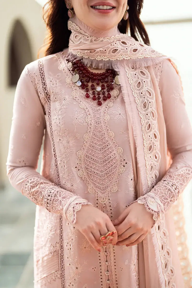 3 Piece Unstitched Fully Embroidered Chicken Kari Lawn Dress with Fully Embroidered Pure Chiffon Dupatta