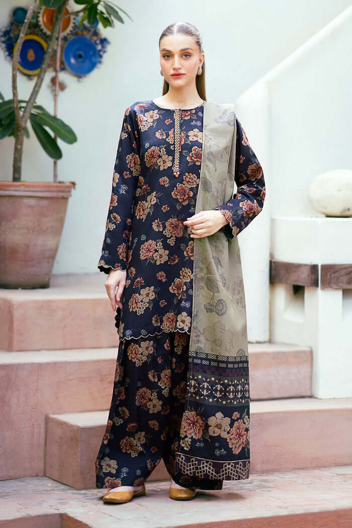 3 Piece Unstitched Digital Printed Pure Lawn Suit with Printed Lawn Dupatta