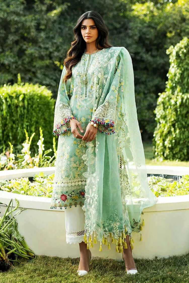 3 Piece Unstitched Digital Printed Lawn Suit with Fine Printed Lawn Dupatta