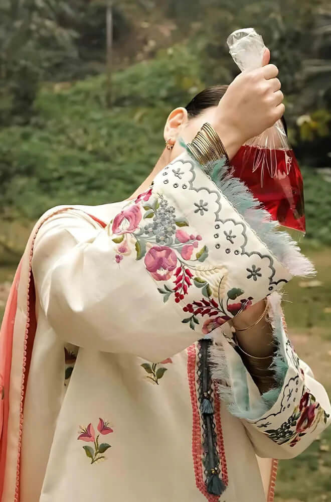 3 Piece Unstitched Heavy Embroidered Dhanak Suit with Printed Wool Shawl