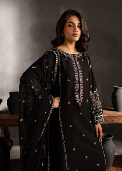 3 Piece Unstitched Heavy Embroidered Dhanak Suit with Embroidered Dhanak Shawl