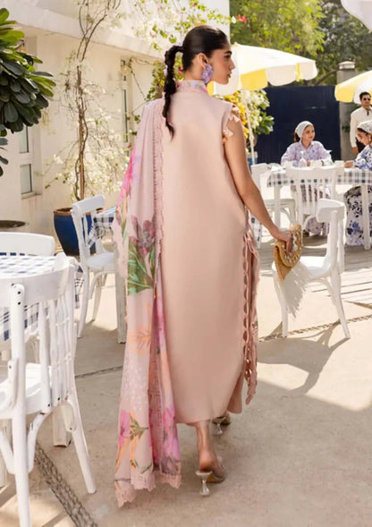 3 Piece Unstitched Heavy Embroidered Chicken Kari Lawn Suit with Printed Slub Dupatta