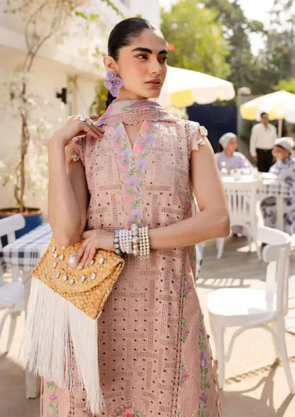3 Piece Unstitched Heavy Embroidered Chicken Kari Lawn Suit with Printed Slub Dupatta