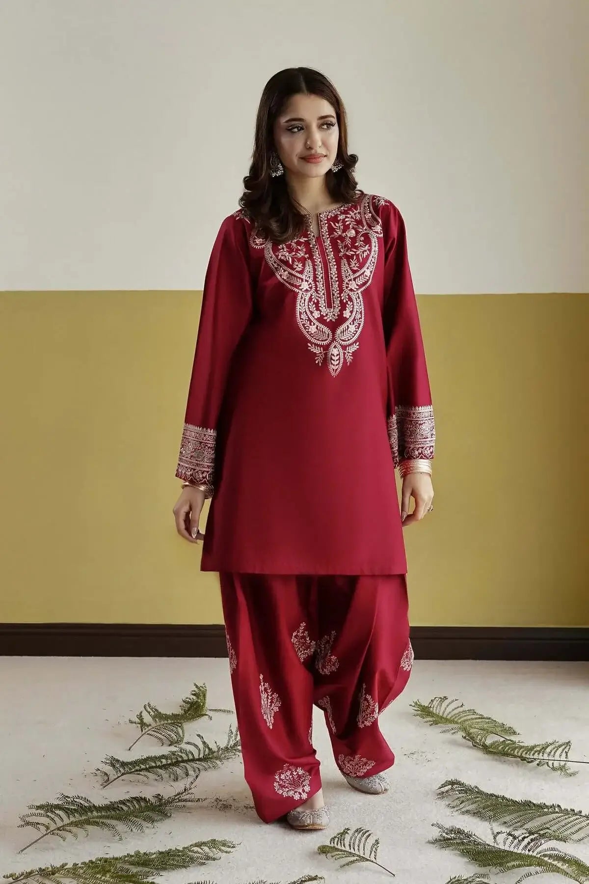 2 Piece Unstitched Heavy Embroidered Lawn Suit