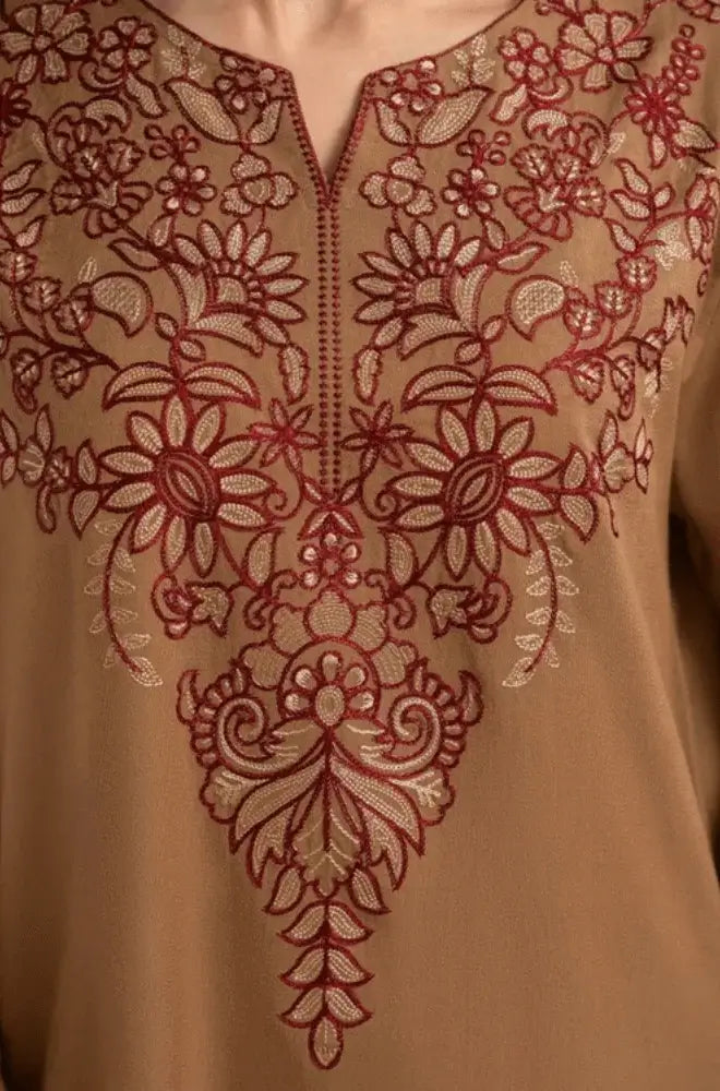 3 Piece Unstitched Heavy Embroidered Lawn Suit with Embroidered Lawn Dupatta
