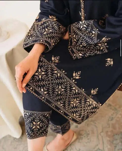 2 Piece Unstitched Heavy Embroidered Lawn Suit