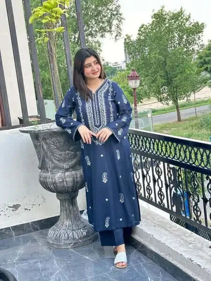 2 Piece Unstitched Heavy Embroidered Lawn Suit