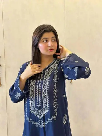 2 Piece Unstitched Heavy Embroidered Lawn Suit