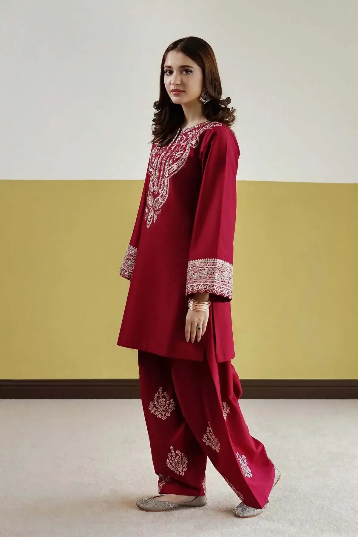 2 Piece Unstitched Heavy Embroidered Lawn Suit