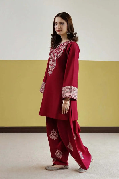 2 Piece Unstitched Heavy Embroidered Lawn Suit