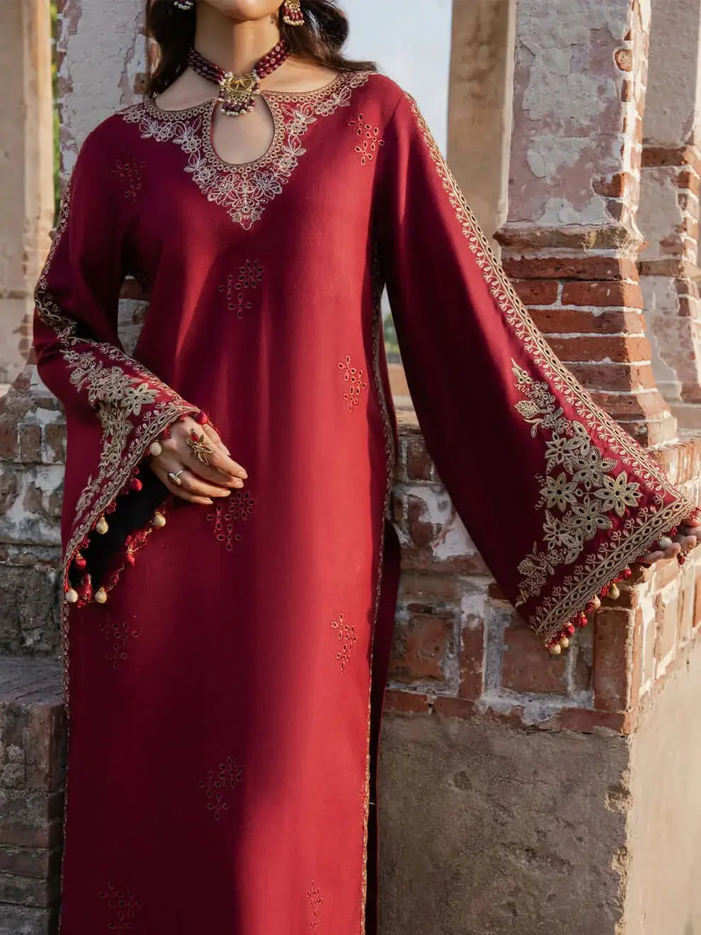 3 Piece Unstitched Heavy Embroidered Lawn Suit with Printed Voil Dupatta