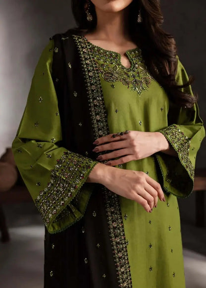 3 Piece Unstitched Heavy Sequenced Embroidered Lawn Suit with Embroidered Bamber Chiffon Dupatta