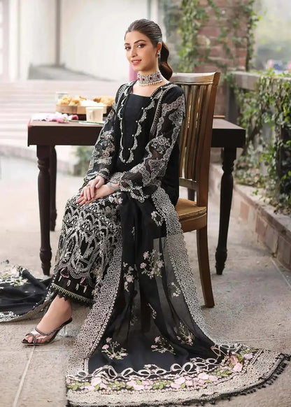 3 Piece Unstitched Heavy Embroidered Lawn Suit with Embroidered Chiffon Dupatta