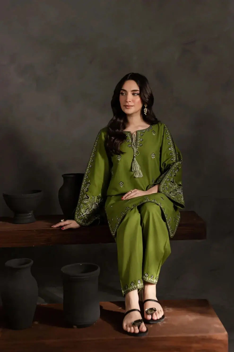 2 Piece Unstitched Heavy Embroidered Lawn Suit