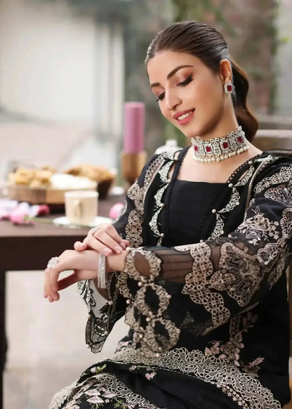 3 Piece Unstitched Heavy Embroidered Lawn Suit with Embroidered Chiffon Dupatta
