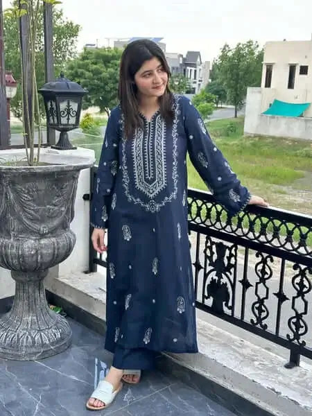2 Piece Unstitched Heavy Embroidered Lawn Suit