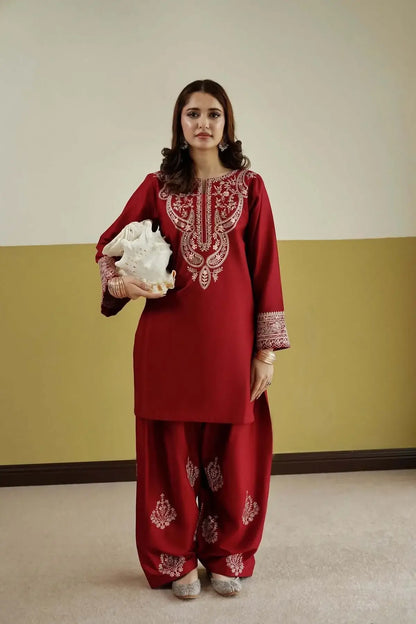 2 Piece Unstitched Heavy Embroidered Lawn Suit