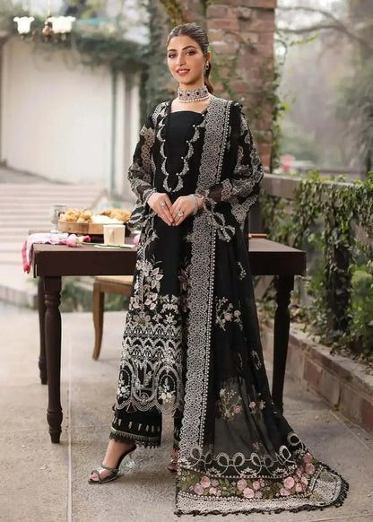 3 Piece Unstitched Heavy Embroidered Lawn Suit with Embroidered Chiffon Dupatta