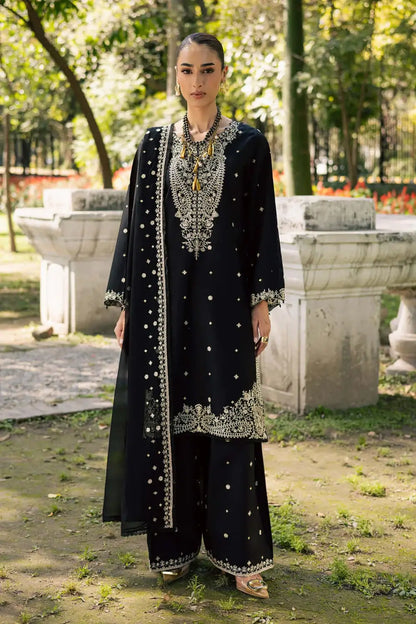 3 Piece Unstitched Heavy Embroidered Lawn Suit with Embroidered Chiffon Dupatta