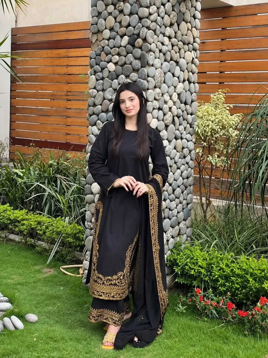 3 Piece Unstitched Heavy Sequenced Embroidered Dhanak Suit with Sequenced Embroidered Dhanak Shawl