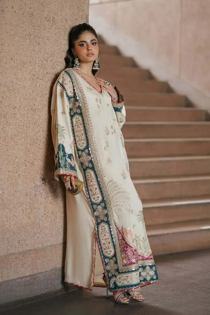 2 Piece Unstitched Heavy Sequenced Embroidered Dhanak Suit