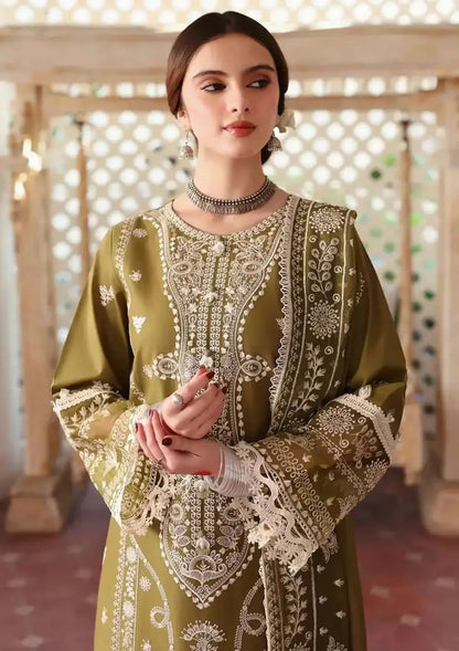 3 Piece Unstitched Heavy Embroidered Dhanak Suit with Embroidered Dhanak Shawl