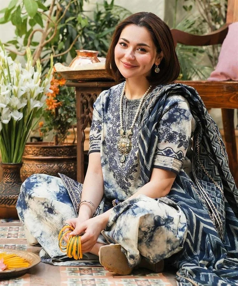 3 Piece Unstitched Embroidered Lawn Suit with Printed Lawn Dupatta