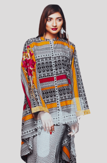 2 Piece Unstitched Digital Printed Pure Lawn Suit