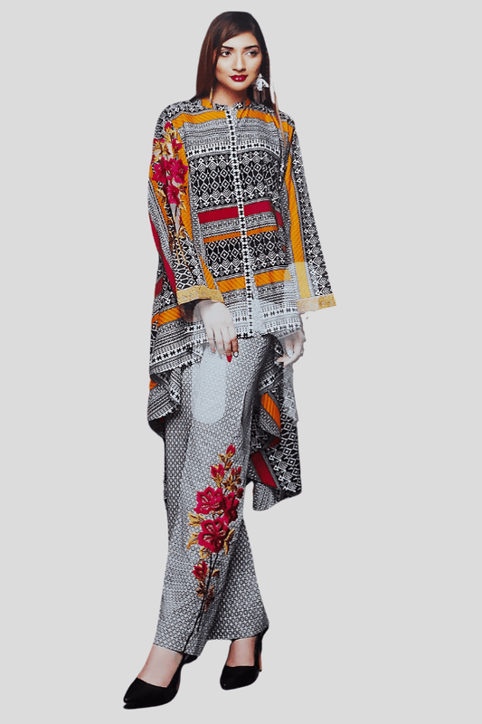 2 Piece Unstitched Digital Printed Pure Lawn Suit