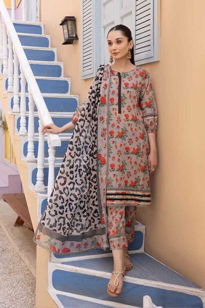 3 Piece Unstitched Digital Printed Pure Lawn Suit with Fine Printed Lawn Dupatta