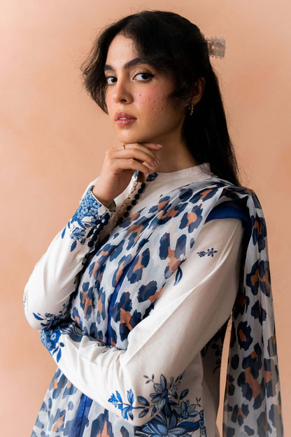 3 Piece Unstitched Digital Printed Lawn Suit with Fine Printed Lawn Dupatta