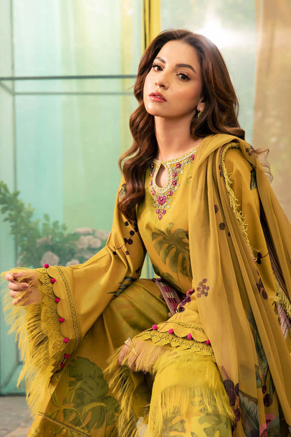 3 Piece Unstitched Digital Printed Lawn Suit with Fine Printed Lawn Dupatta