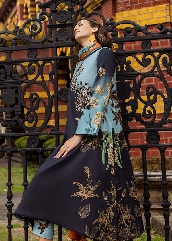3 Piece Unstitched Digital Printed Lawn Suit with Fine Printed Lawn Dupatta