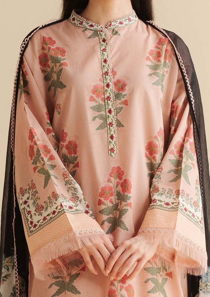3 Piece Unstitched Digital Printed Lawn Suit with Fine Printed Lawn Dupatta