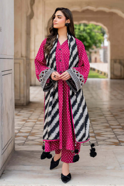 3 Piece Unstitched Digital Printed Pure Lawn Suit with Printed Lawn Dupatta