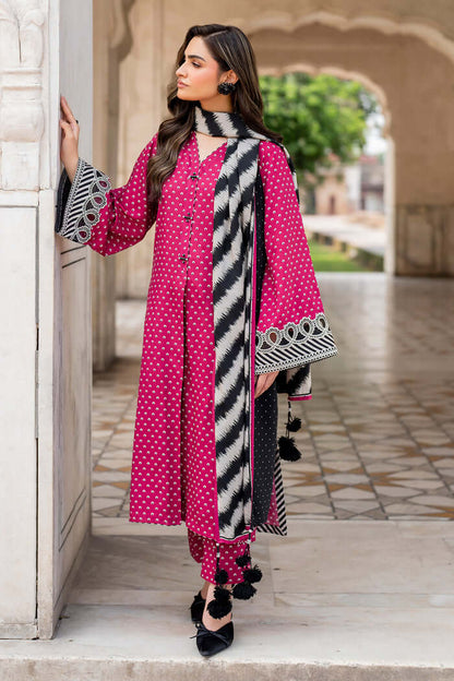 3 Piece Unstitched Digital Printed Pure Lawn Suit with Printed Lawn Dupatta