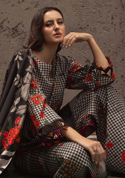 3 Piece Unstitched Digital Printed Khaddar Suit with Printed Khaddar Dupatta