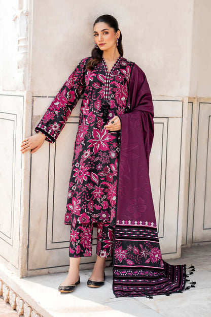 3 Piece Unstitched Digital Printed Khaddar Suit with Printed Khaddar Dupatta