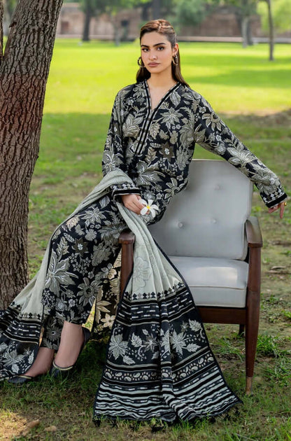 3 Piece Unstitched Digital Printed Khaddar Suit with Printed Khaddar Dupatta