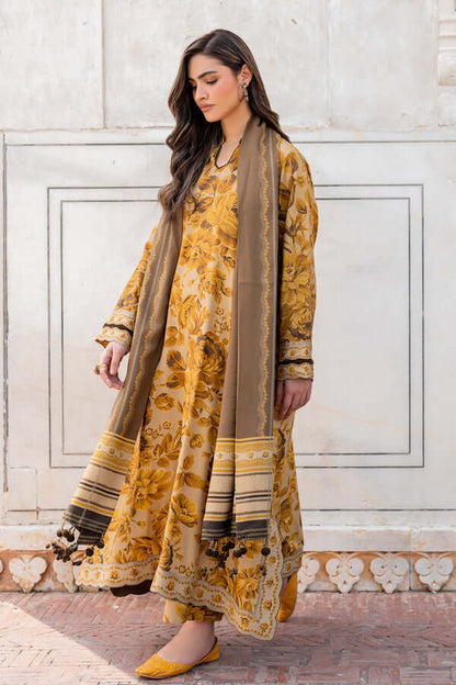 3 Piece Unstitched Digital Printed Khaddar Suit with Printed Khaddar Dupatta