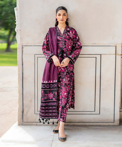 3 Piece Unstitched Digital Printed Khaddar Suit with Printed Khaddar Dupatta