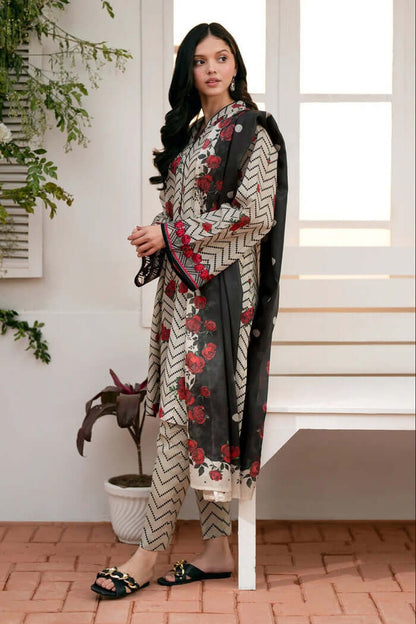 3 Piece Unstitched Digital Printed Khaddar Suit with Printed Khaddar Dupatta