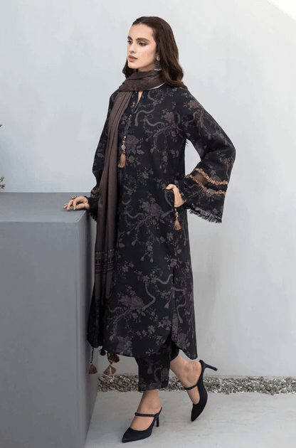 3 Piece Unstitched Digital Printed Khaddar Suit with Printed Khaddar Dupatta