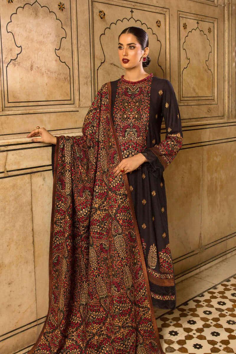 3 Piece Unstitched Heavy Embroidered Silk Suit New latest silk dress designs silk fabric frock design 2022 silk collection 2022 designer silk bareeze winter collection 2022 gul ahmed linen sale blessed friday sale on winter collection women