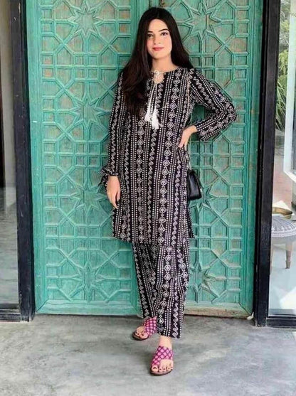 2 Piece Unstitched Digital Printed Lawn Suit - Malam